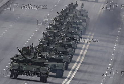 General rehearsal for Russia's annual Victory Day parade in Moscow