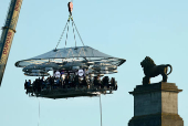 Michelin-starred dinner suspended at fifty metres in Braine-L'alleud