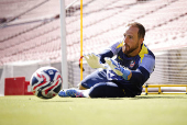 El Atlético de Madrid realiza su penúltimo entrenamiento antes de partir a Seattle