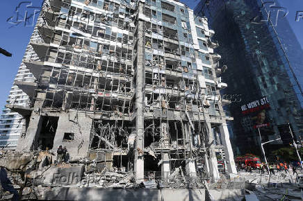 Aftermath of a strike from Iran on Israel, in Ramat Gan