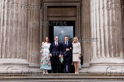 French President Macron visits Britain