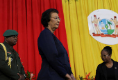 Suriname's Jennifer Simons sworn in as president, in Paramaribo
