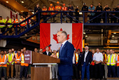 Canadian PM Carney tours steel fabricator Walters Group in Hamilton