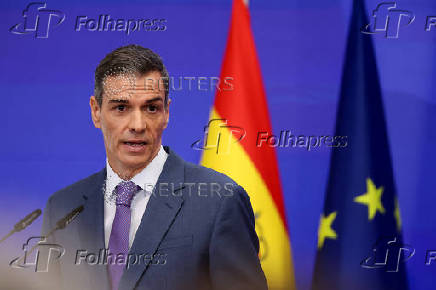 Spanish Prime Minister Sanchez holds a presser before summer break, in Madrid