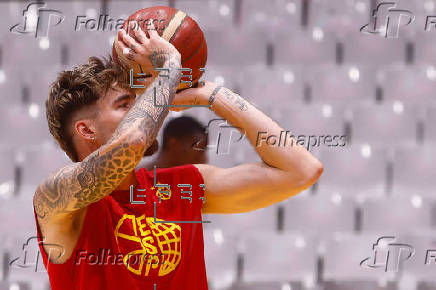 Entrenamiento de la selección española de baloncesto
