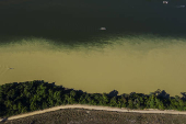 Encontro das águas poluídas pelo garimpo do rio Fresco com o rio Xingu