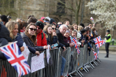 Britain's King Charles distributes Maundy money in Durham