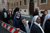People visit the tomb of the late Pope Francis in the Papal Basilica of Saint Mary Major (Santa Maria Maggiore), in Rome