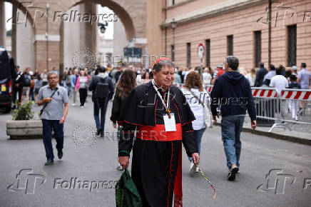 General congregation meeting ahead of the conclave to elect the next pope, as seen from Rome