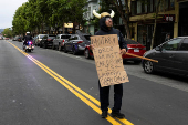 Protest against federal immigration sweeps, in San Francisco