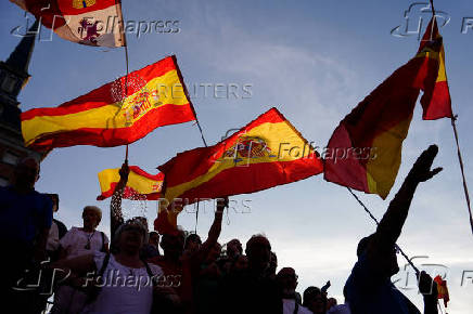 Protest against Spain's Prime Minister Sanchez's government, in Madrid