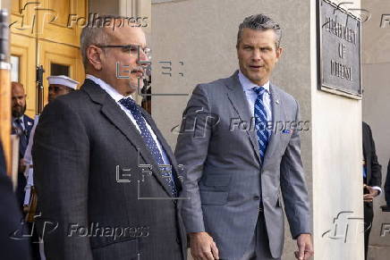 US Secretary of Defense Hegseth meets with Bahrain Crown Prince at the Pentagon