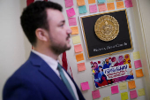 Columbia University graduate and pro-Palestinian activist Mahmoud Khalil visits Capitol Hill in Washington