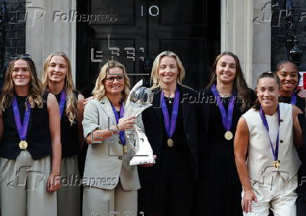 Deputy Prime Ministert hosts England Women’s soccer team at 10 Downing Street in London
