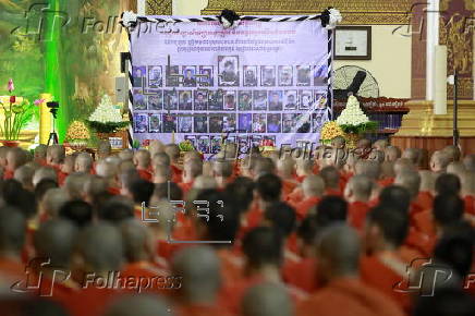 Cambodia holds Buddhist Ceremony to Honor Fallen Soldiers and Call for Peace in Phnom Penh