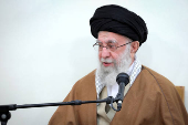 Iran's Supreme Leader Ayatollah Ali Khamenei meets with government officials in Tehran