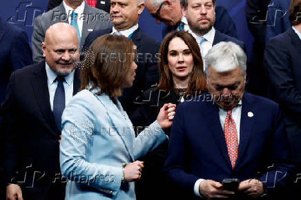 FILE PHOTO: Ukraine's Iryna Mudra at International peace conference 'Restoring Justice for Ukraine' in the Hague