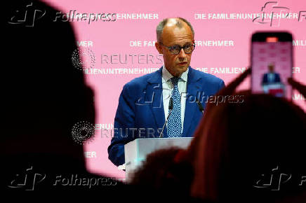 German Chancellor Friedrich Merz attends the German family entrepreneur day event in Berlin