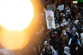 Protest against federal immigration sweeps, in San Francisco