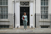Britain's Chancellor of the Exchequer Reeves leaves 11 Downing Street, in London