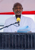 FILE PHOTO: Uganda's President Yoweri Museveni delivers the 2025 State of the Nation Address at Kololo Ceremonial Grounds, in Kampala