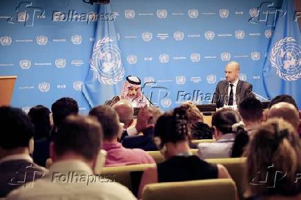 Coletiva de imprensa para a solução pacífica da questão da Palestina e sobre a implementação de uma solução de dois Estados.
