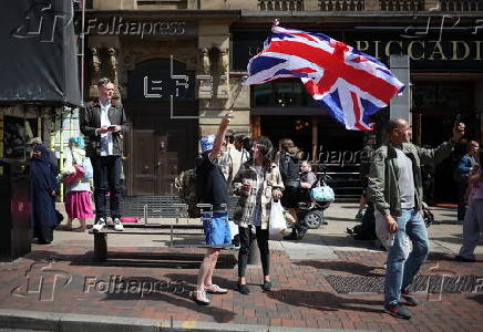 Britain First group hold 'March for Remigration' in Manchester