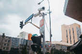 Poste na esquina da rua Matias Aires com a Consolação