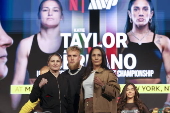 Boxers Katie Taylor vs. Amanda Serrano 3 kickoff press conference