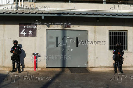 FILE PHOTO: Media tour at CECOT prison in Tecoluca