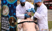 PETA protests against animal testing for scientific research in London