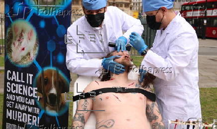 PETA protests against animal testing for scientific research in London