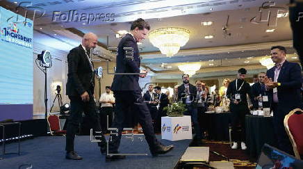 Runoff candidate Nicusor Dan attends Romanian Business Leaders summit