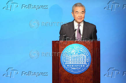 Chinese Foreign Minister Wang Yi, attends signing ceremony of Convention on the Establishment of The International Organization for Mediation (IOMed) in Hong Kong