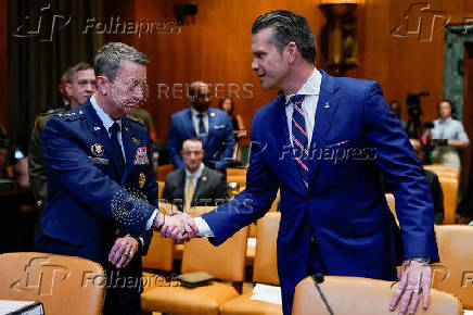 Pentagon leaders appear before Senate Appropriations Committee hearing on Defense Department budget, in Washington