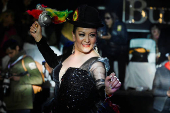 Bolivians celebrate the Gran Poder parade, in La Paz