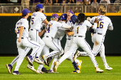 NCAA Baseball: College World Series-Arkansas v LSU