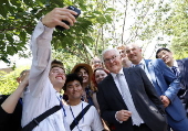German President Frank-Walter Steinmeier visits the Institute of Science in Tokyo