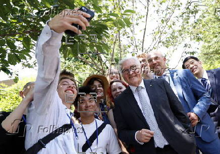 German President Frank-Walter Steinmeier visits the Institute of Science in Tokyo