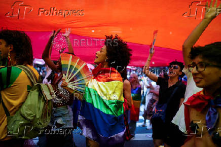 LGBTQ+ rights annual Pride parade, in Sao Paulo
