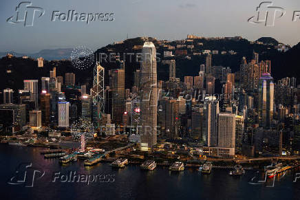 FILE PHOTO: A general view of skyline buildings, in Hong Kong