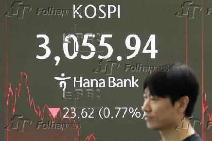 South Korean KOSPI stock market falls 23.62 points