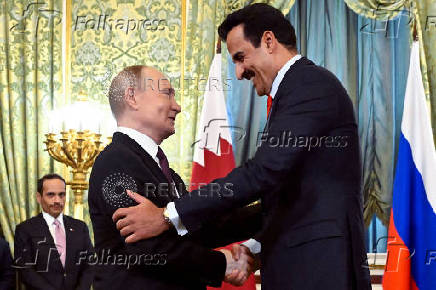 Russia's President Vladimir Putin meets Qatar's Emir Tamim bin Hamad Al Thani in Moscow