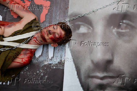 Rally in support of hostages abducted during the October 7, 2023 attack on Israel by Hamas, in Tel Aviv