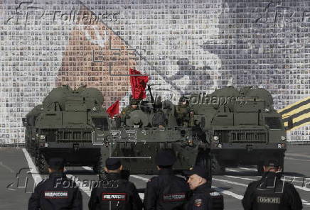 Rehearsals in St. Petersburg ahead of Russia's Victory Day parade