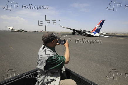Aftermath of Israeli airstrikes on Sana'a airport