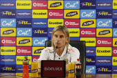 Rueda de prensa de Sebastián Beccacece  para enfrentar a Brasil
