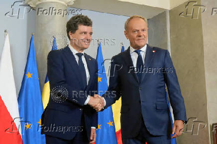 Polish Prime Minister Tusk meets with Romanian President Dan in Warsaw
