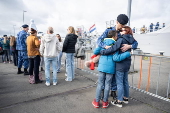 Navy ship Zr.Ms. Tromp returns home after deployment in the Baltic Sea and Arctic