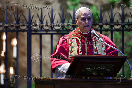 Pope Leo leads a Rosary prayer in the Vatican Gardens